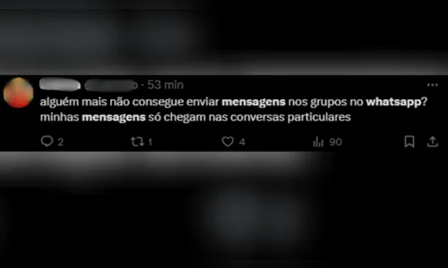 
						
							WhatsApp não envia mensagem: usuários relatam problemas neste sábado
						
						