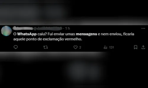 
						
							WhatsApp não envia mensagem: usuários relatam problemas neste sábado
						
						