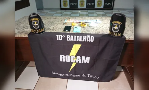 
							Rocam prende dois homens, apreende drogas e recupera moto em Apucarana
						
						
