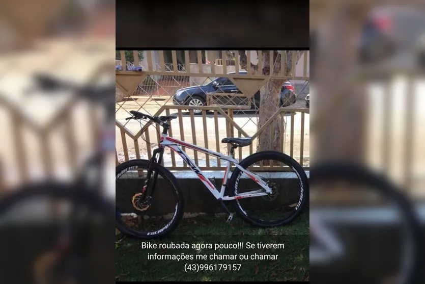 Duas bicicletas são furtadas em cachoeira de Arapongas