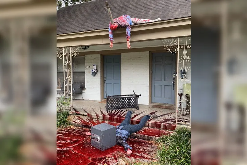 Decoração realista de Halloween faz vizinhos chamarem a polícia; confira as fotos