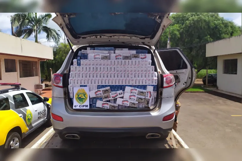 Carro com cigarros do Paraguai é apreendido em Jardim Alegre
