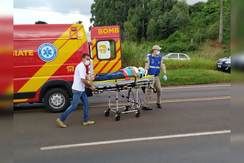 Motociclista fica ferido após acidente em Apucarana; vídeo