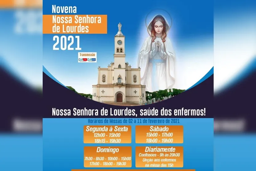 Novena de Nossa Senhora de Lourdes começa nesta terça; Confira a programação