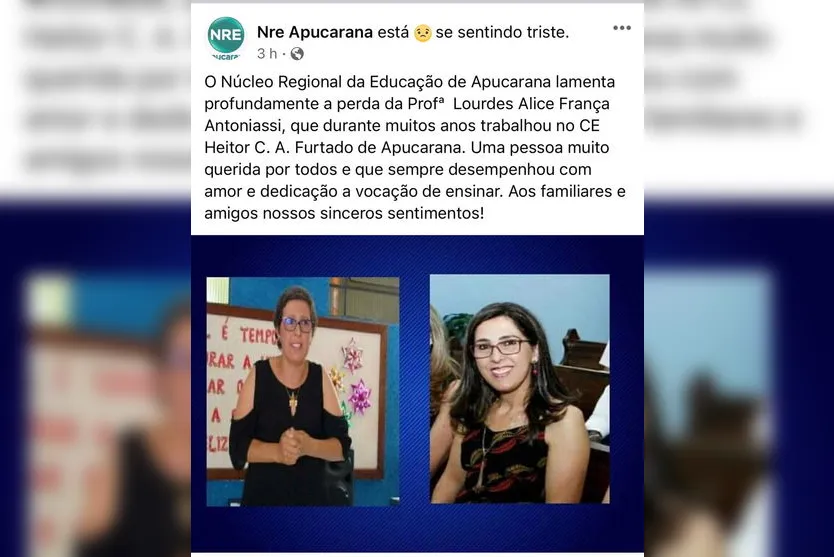 Professora vítima de câncer será sepultada nesta sexta-feira