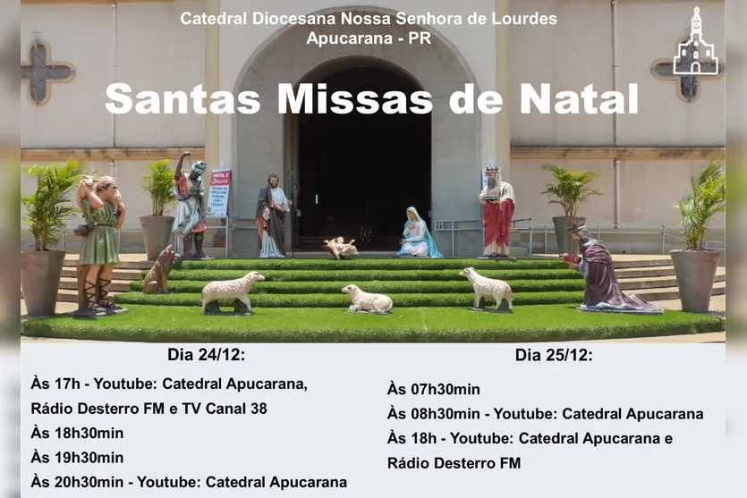 Veja a programação de missas de Natal na Catedral de Apucarana