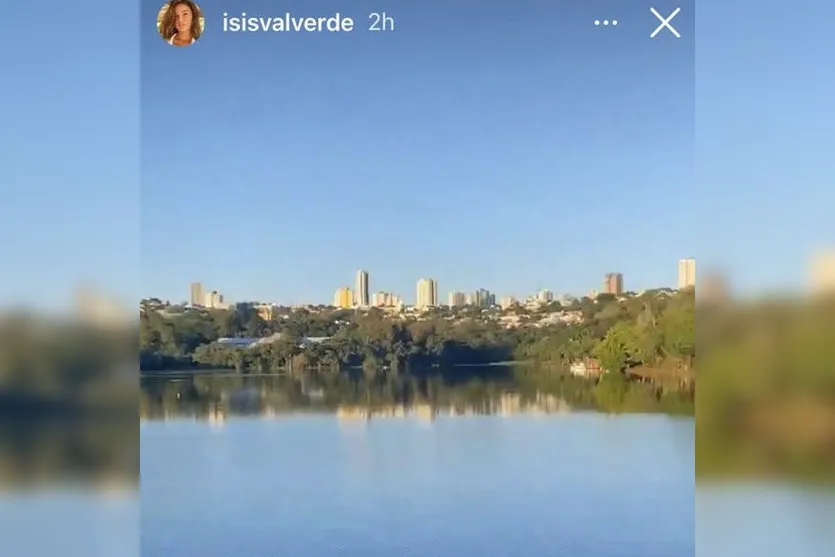 Ísis Valverde posta vídeo do Lago Jaboti e chama atenção de seguidores de Apucarana; assista