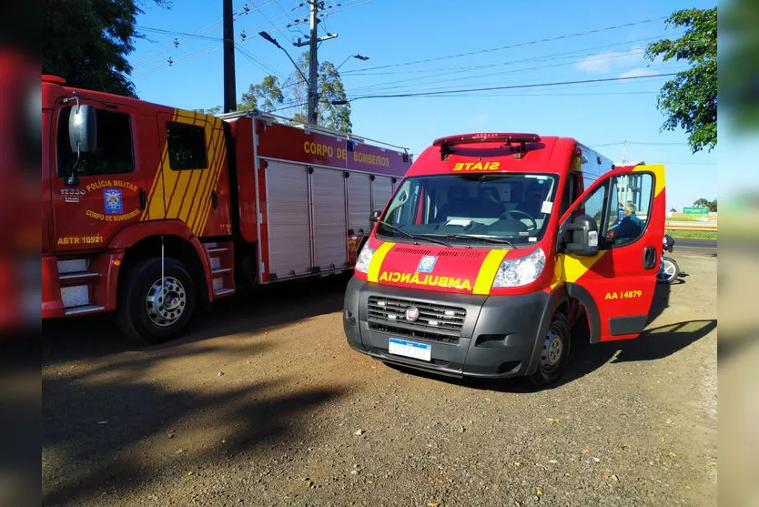 Casal sofre queda de moto na BR-376 após roda quebrar