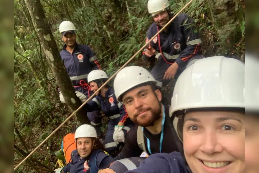 Equipes do SAMU participam de treinamento na Serra do Cadeado