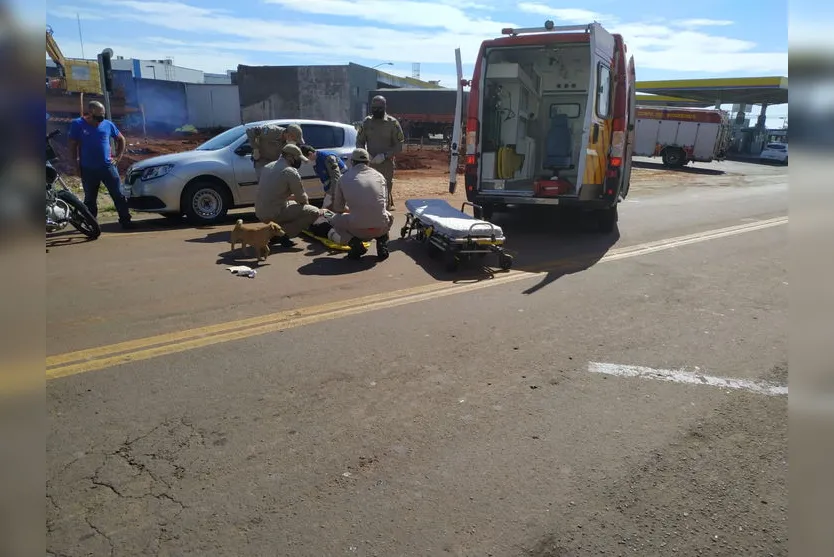 Idoso é atropelado por moto em Apucarana nesta manhã