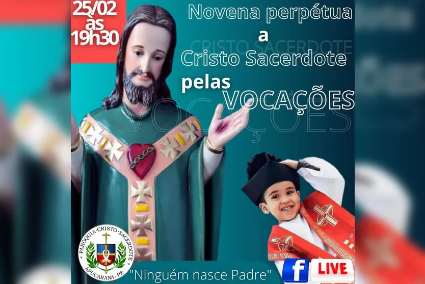 Paróquia Cristo Sacerdote realiza novena pedindo pelas vocações