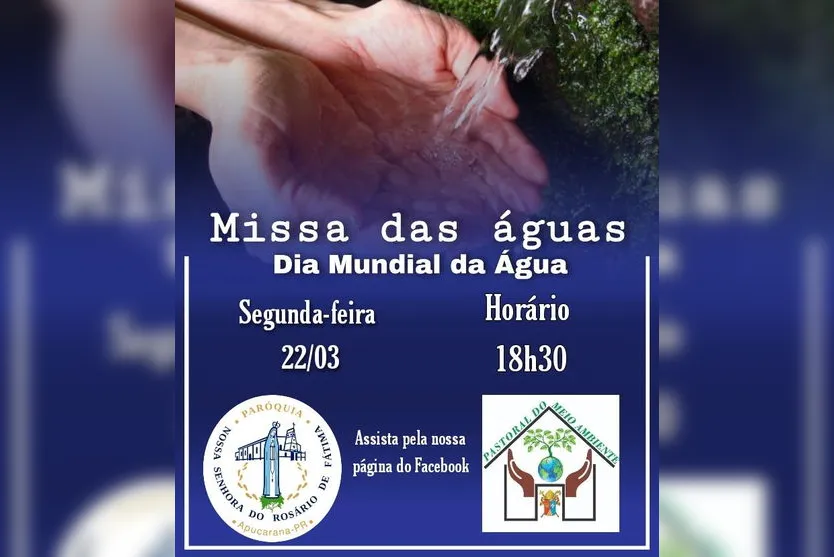 Pastoral realiza projeto: Água Fonte de Vida, Fé e Esperança