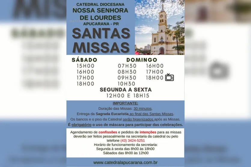 Sinos da Catedral homenageiam vítimas da Covid neste domingo