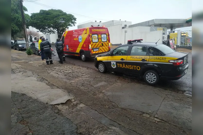 Acidente em Apucarana deixa motociclista ferido