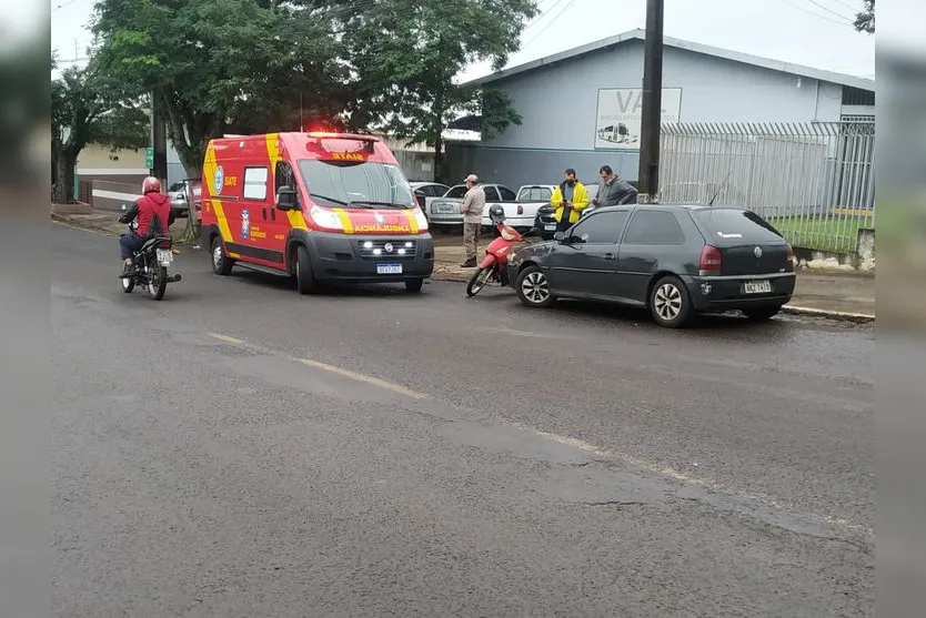 Acidente em Apucarana deixa motociclista ferido