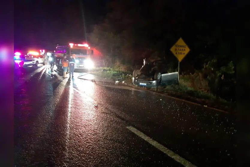  Acidente envolveu  um Renault Clio de Capitão Leônidas Marques e um Jeep Compass de Ubiratã 