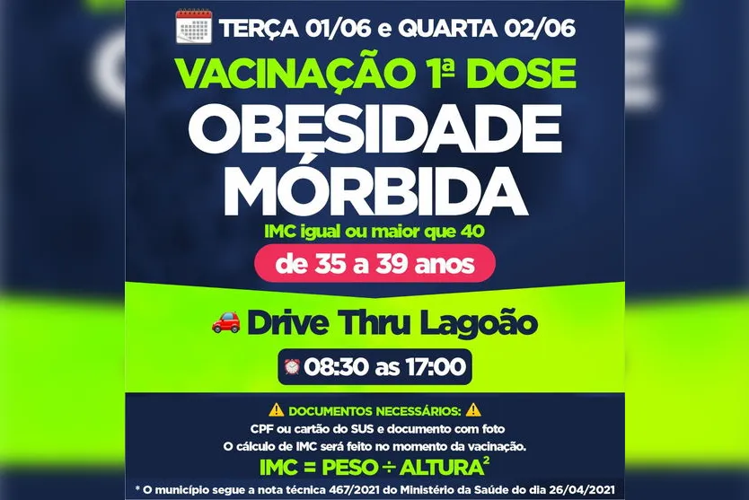 Apucarana vacina grupo de comorbidades entre 35 a 39 anos