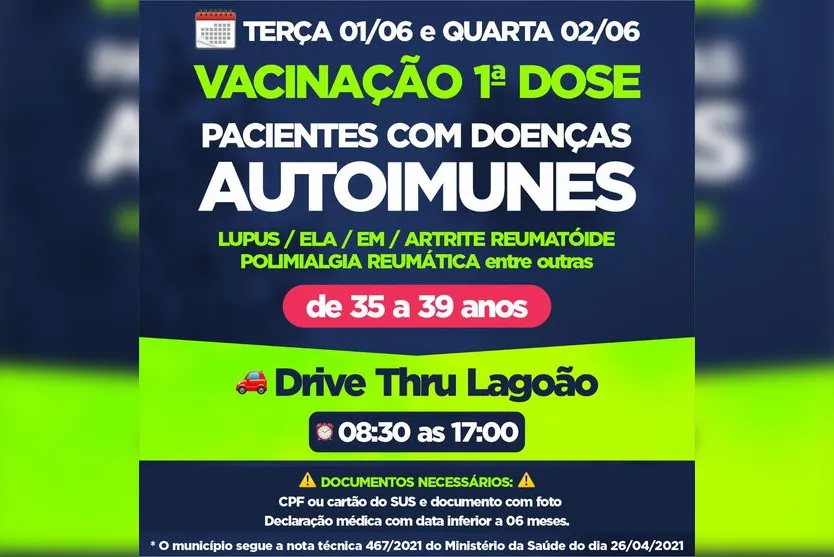 Apucarana vacina grupo de comorbidades entre 35 a 39 anos