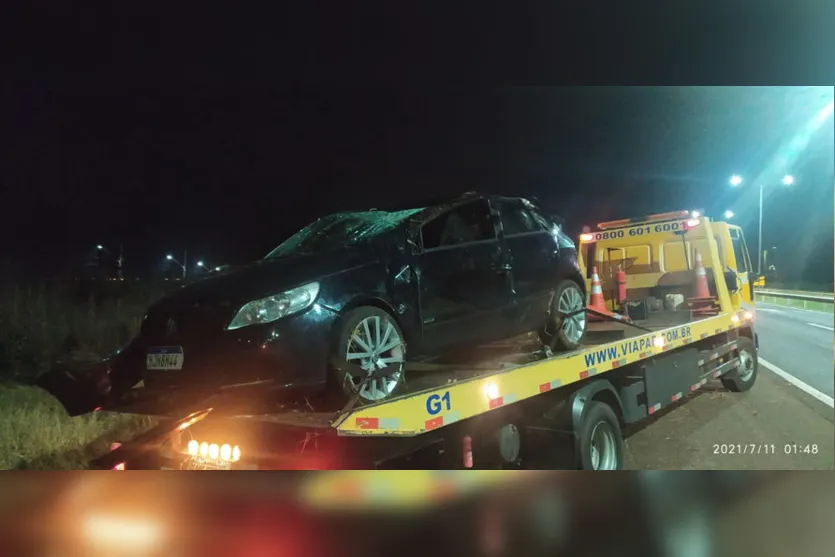 Capotamento deixa homem ferido na BR 369 durante madrugada