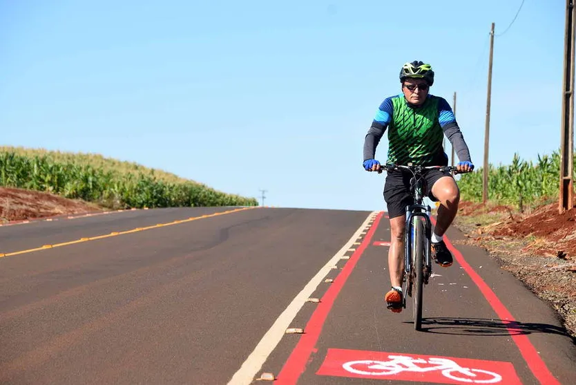 Ciclistas de Ivaiporã ganham ciclofaixa Ouro Verde