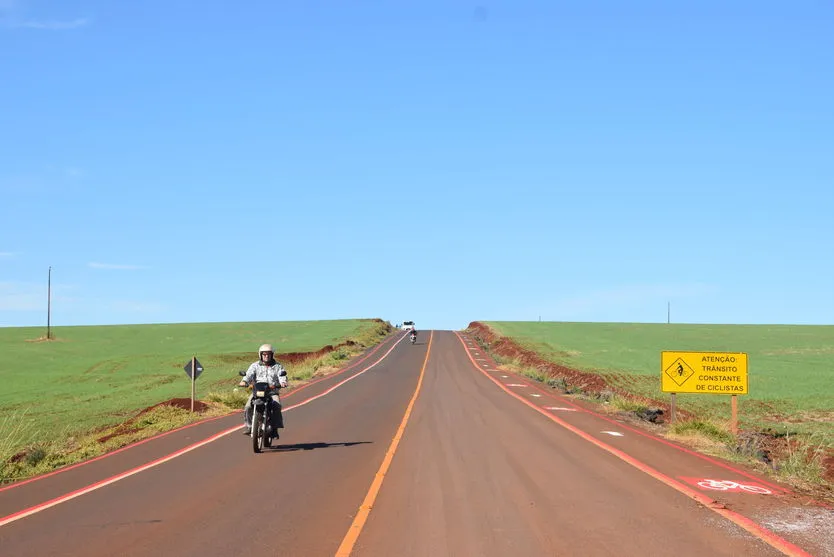 Ciclistas de Ivaiporã ganham ciclofaixa Ouro Verde