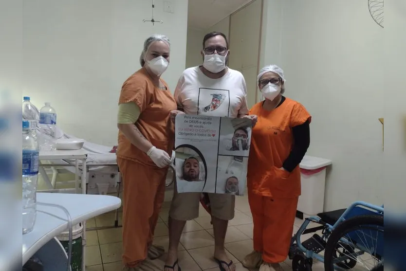 Covid-19: Apucaranense recebe alta após 27 dias internado