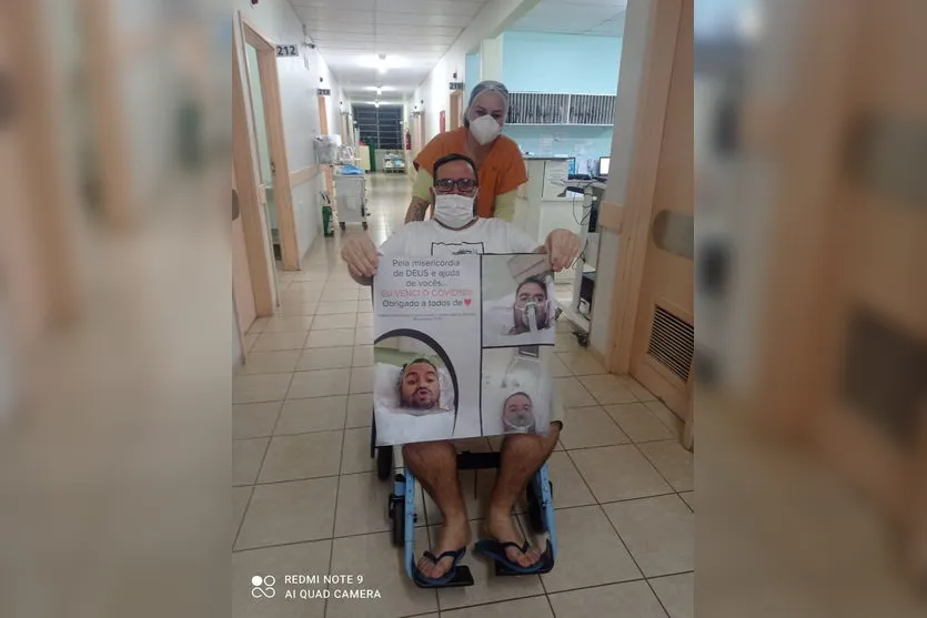 Covid-19: Apucaranense recebe alta após 27 dias internado