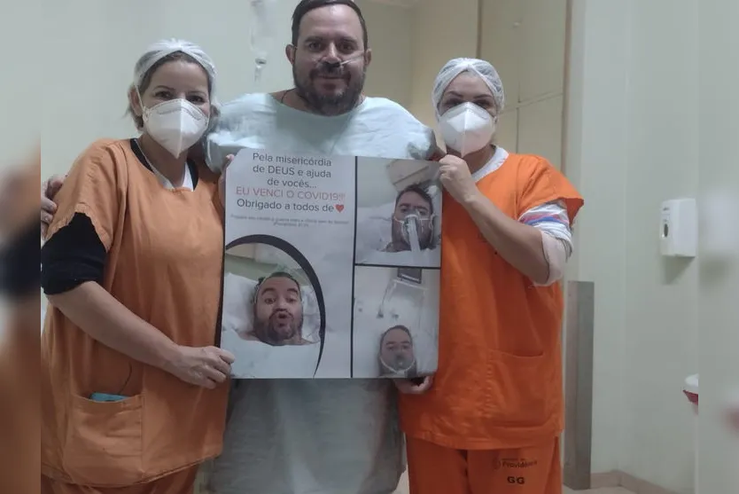 Covid-19: Apucaranense recebe alta após 27 dias internado