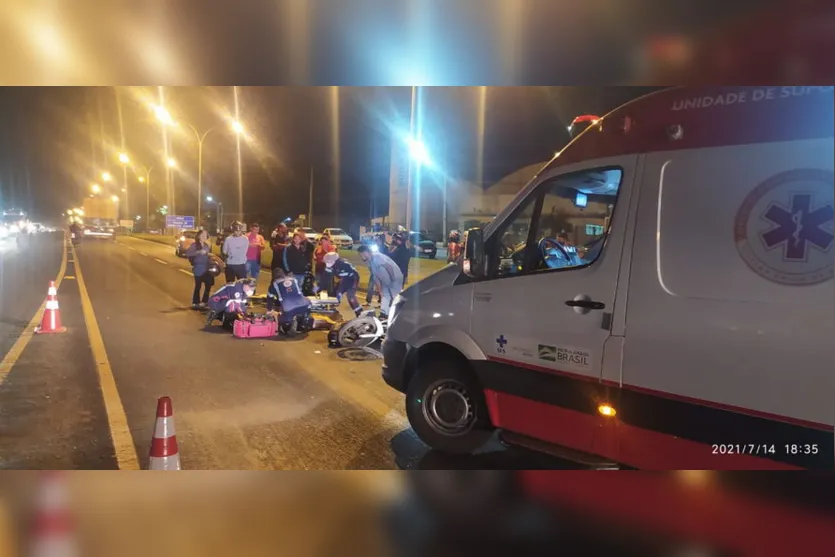 Grave acidente deixa motociclista ferido na BR 369