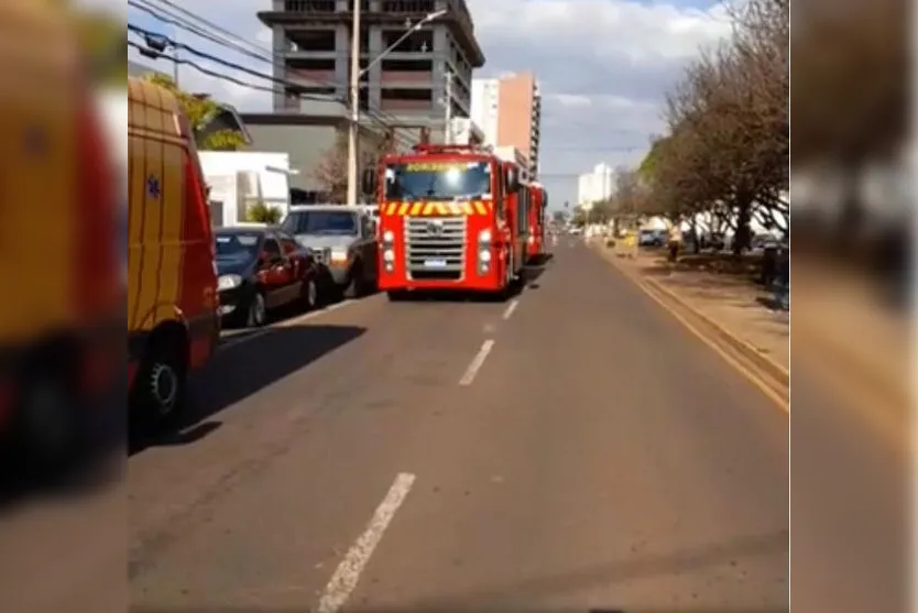 Incêndio em edifício de Arapongas é registrado nesta tarde