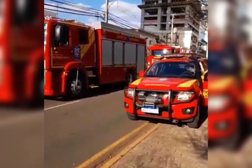 Incêndio em edifício de Arapongas é registrado nesta tarde