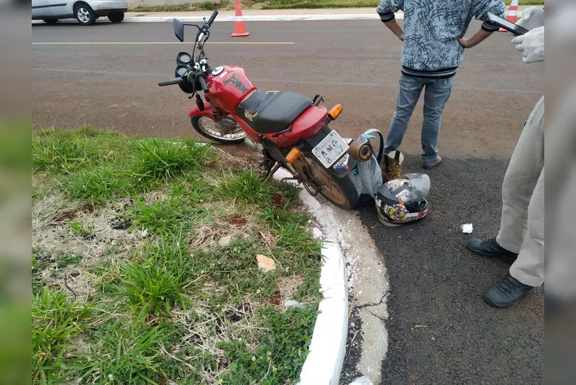Mais um: Acidente deixa motociclista machucado em Apucarana