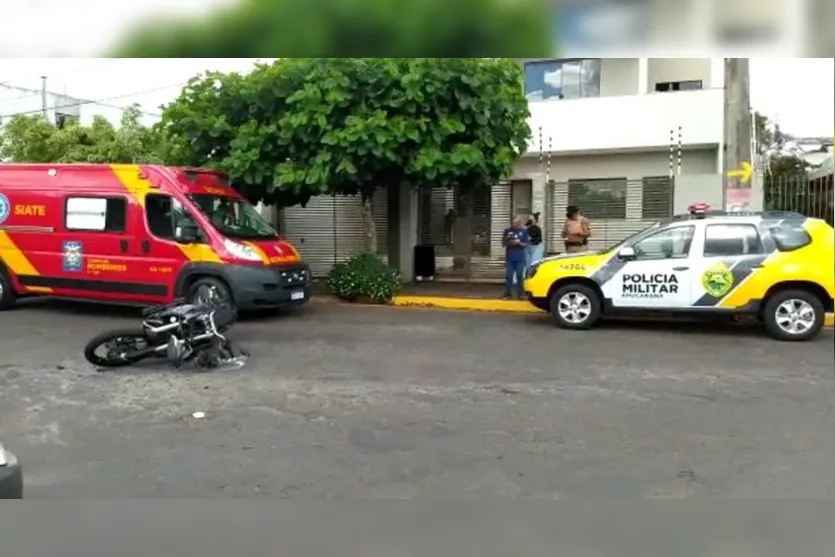 Motociclista de 35 anos sofre acidente e machuca a mão