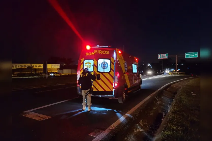 Motociclista fica ferido após acidente na BR-369