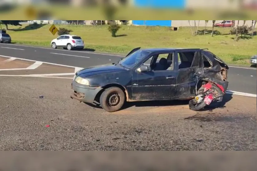 Motociclista fica gravemente ferido em acidente na BR-376