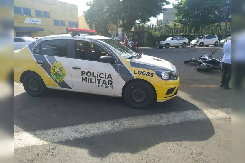 Motociclista sofre acidente na Avenida Pirapó em Apucarana