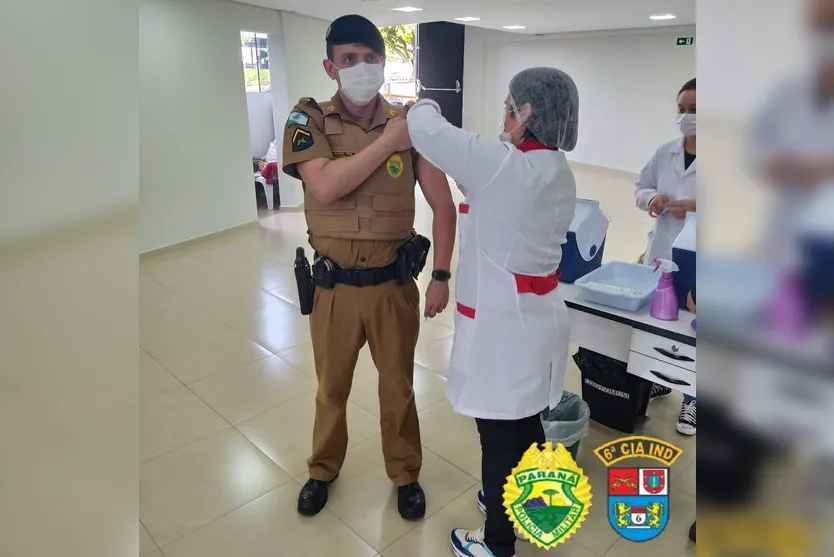Policiais Militares da 6ª CIPM são imunizados contra a Covid