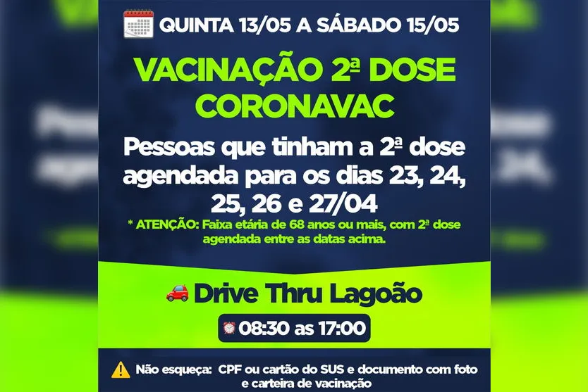 Prefeito de Apucarana anuncia segunda dose da vacina