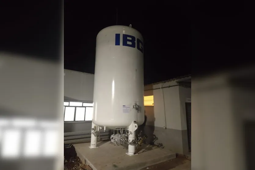 Tanque de oxigênio é instalado no Hospital de Jandaia do Sul