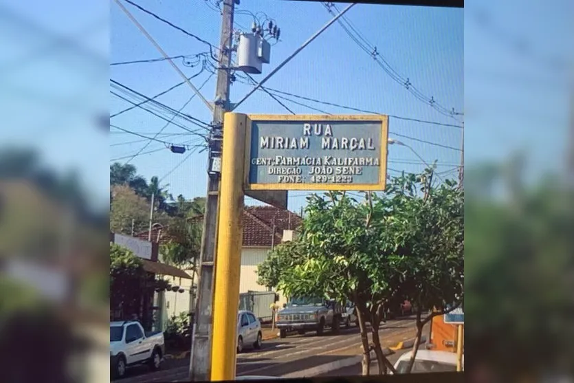  Uma das principais ruas de Califórnia leva o nome de Mirian Marçal  