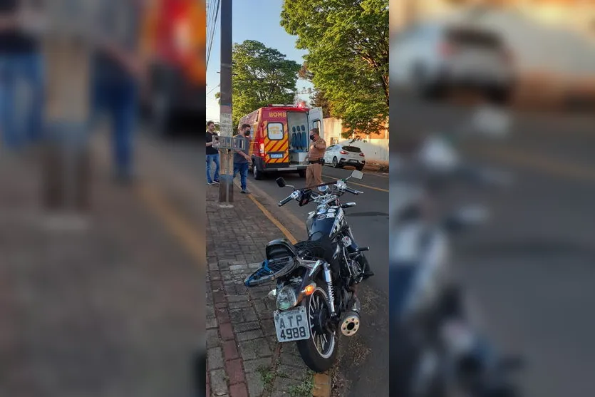 Acidente deixa mototaxista ferida em Apucarana