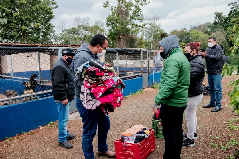 Animais recebem proteção contra o frio em Apucarana