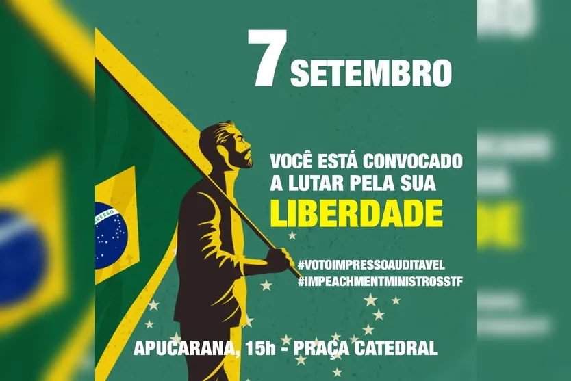 Apucaranenses organizam manifestação no dia 7 de Setembro