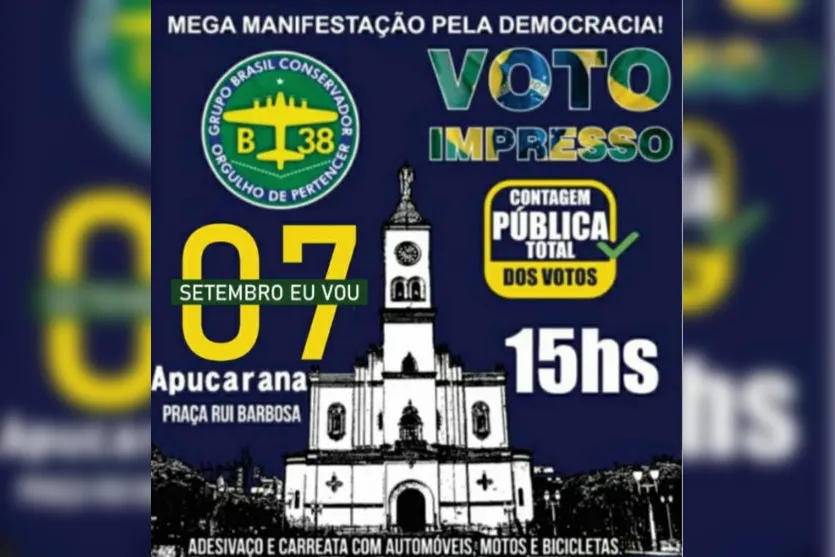 Apucaranenses organizam manifestação no dia 7 de Setembro