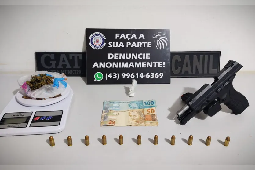 GAT apreende drogas e arma de fogo no Jardim Coroados
