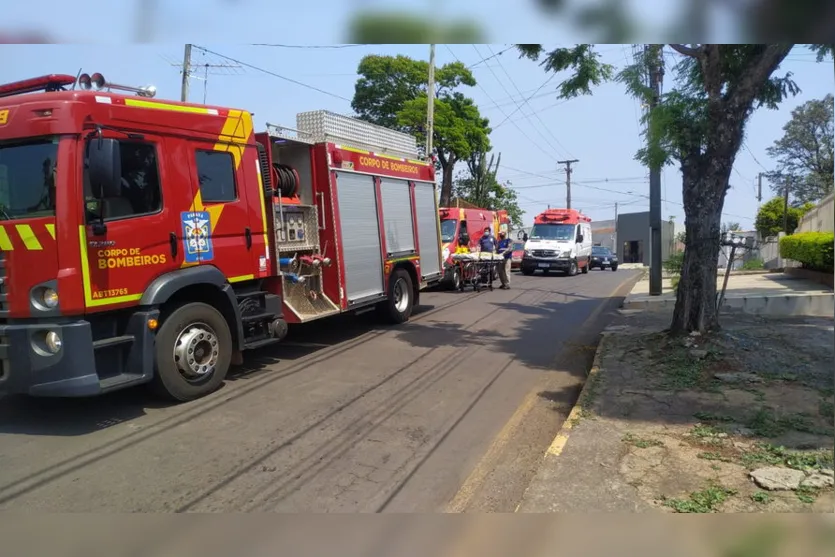 Idoso acamado é retirado de casa após princípio de incêndio