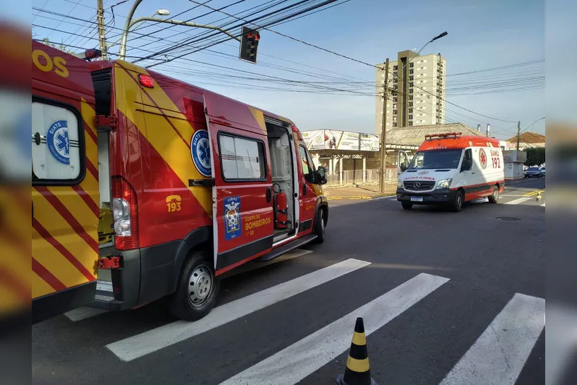 Irmãos ficam feridos após acidente de moto em Apucarana