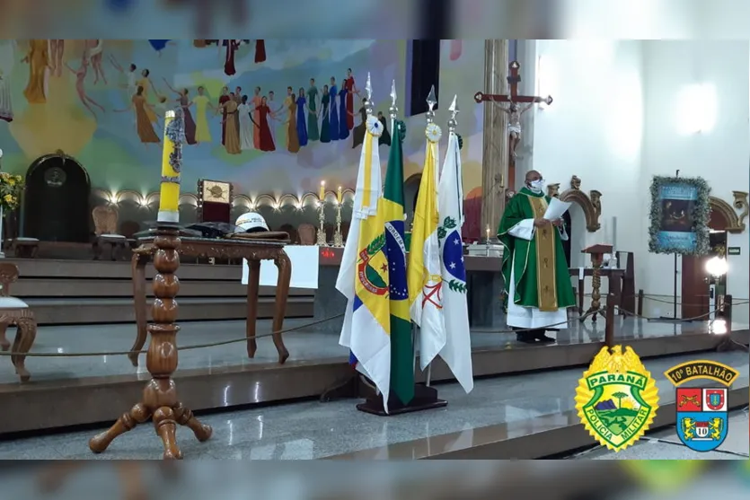 Missa é realizada em comemoração ao aniversário da PMPR
