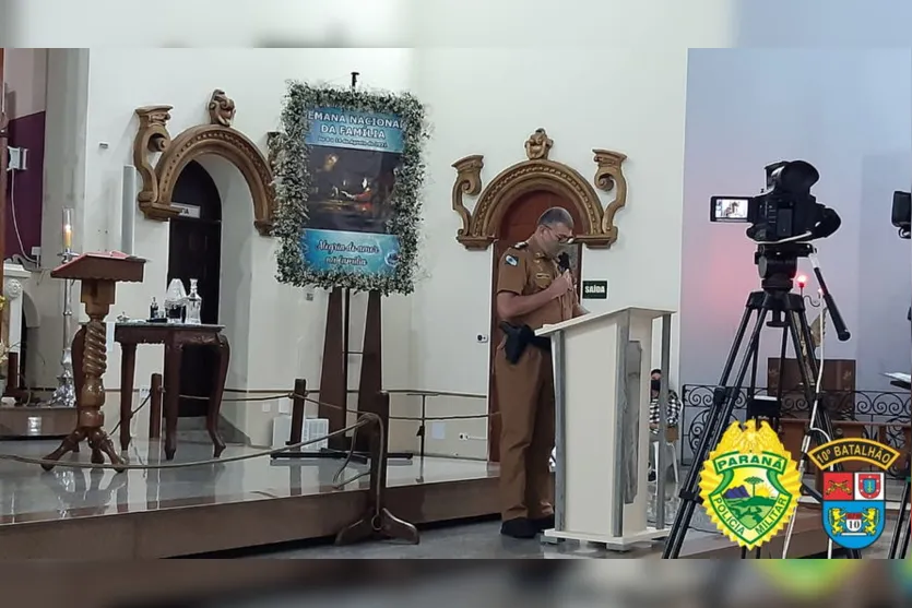 Missa é realizada em comemoração ao aniversário da PMPR