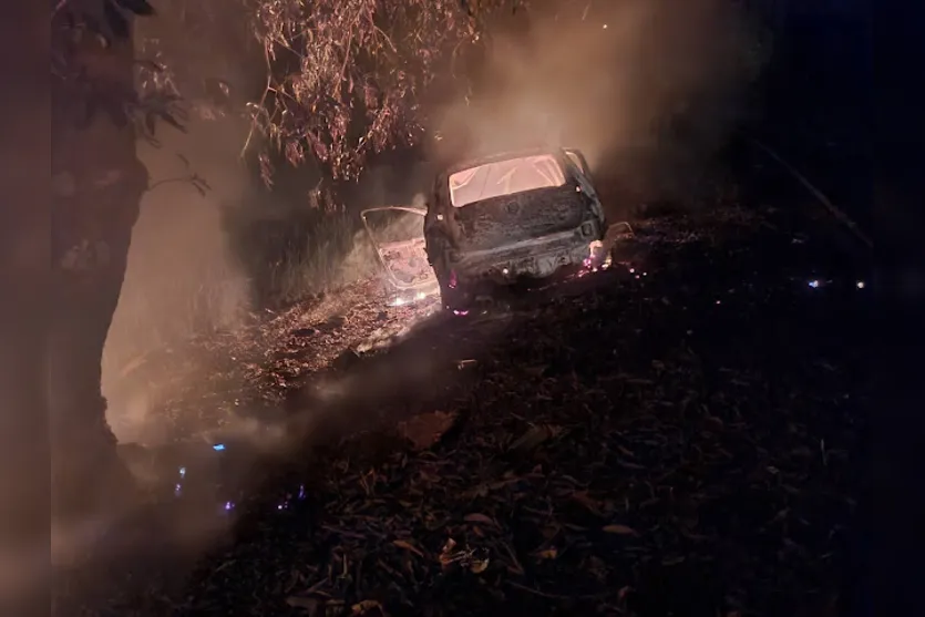 Mulher morre e dois ficam feridos após carro bater em árvore